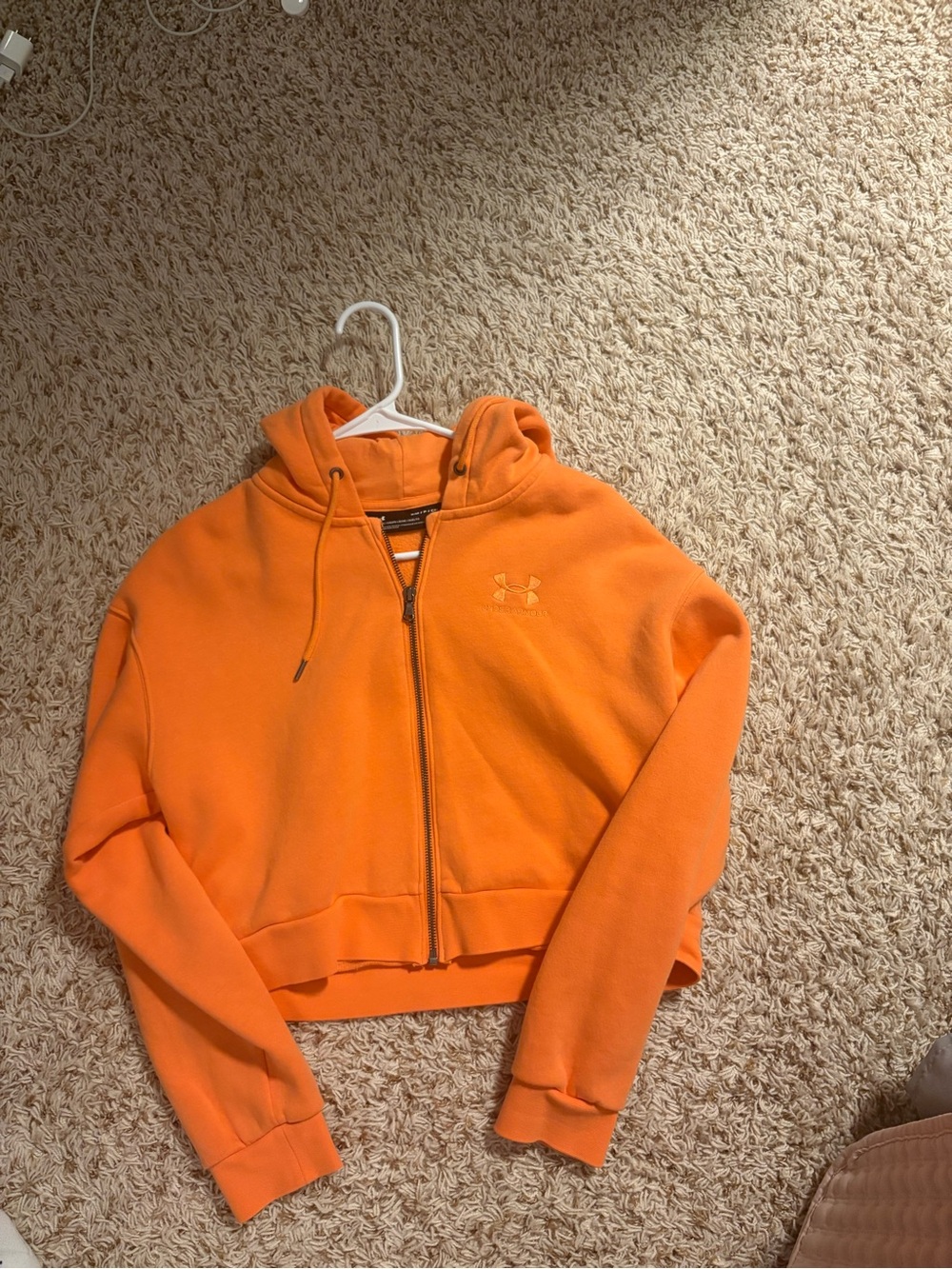 Under Armour Women's Orange Zip-Up Hoodie Jacket